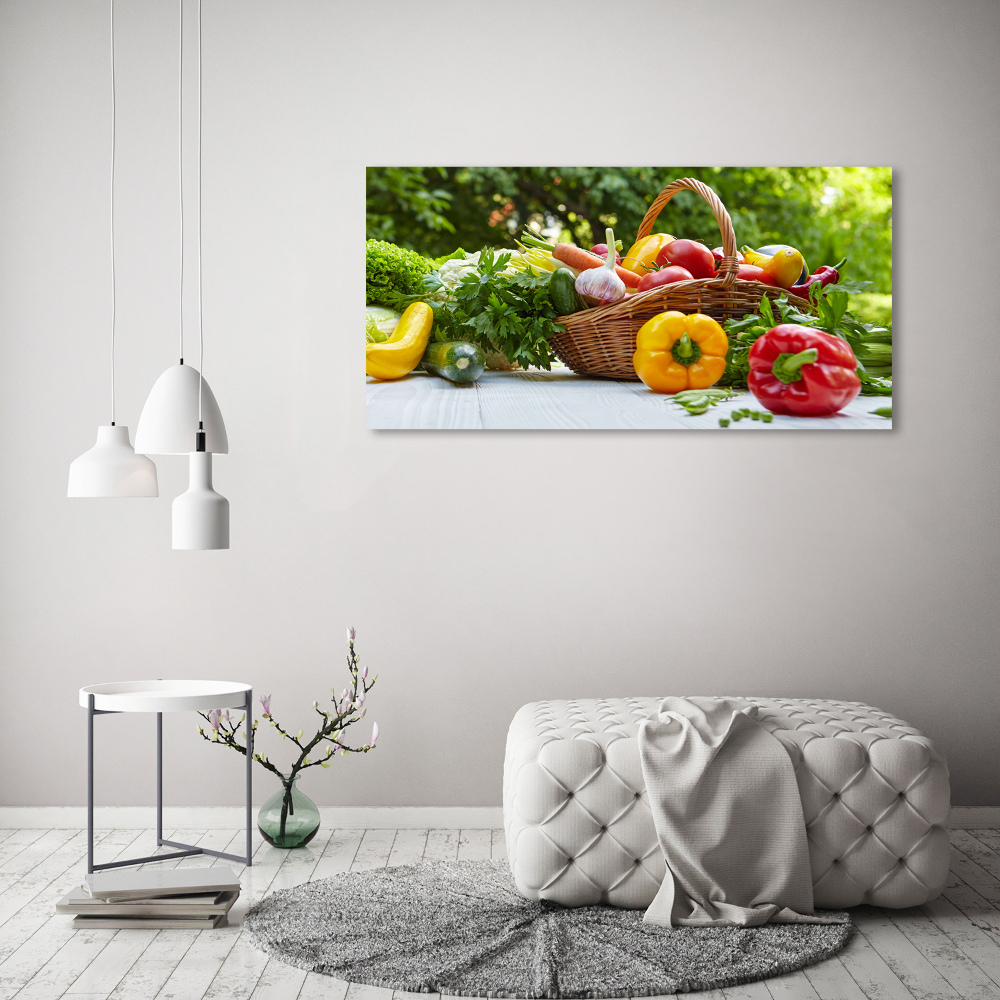 Tableau sur verre acrylique Panier de légumes