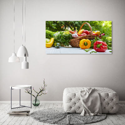 Tableau sur verre acrylique Panier de légumes