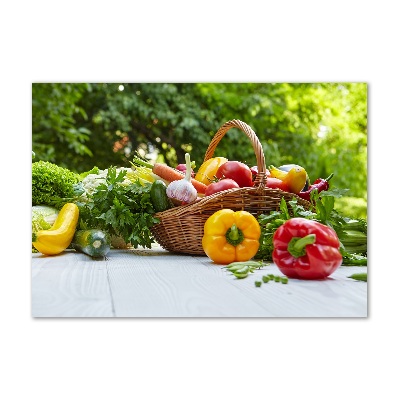 Tableau sur verre acrylique Panier de légumes