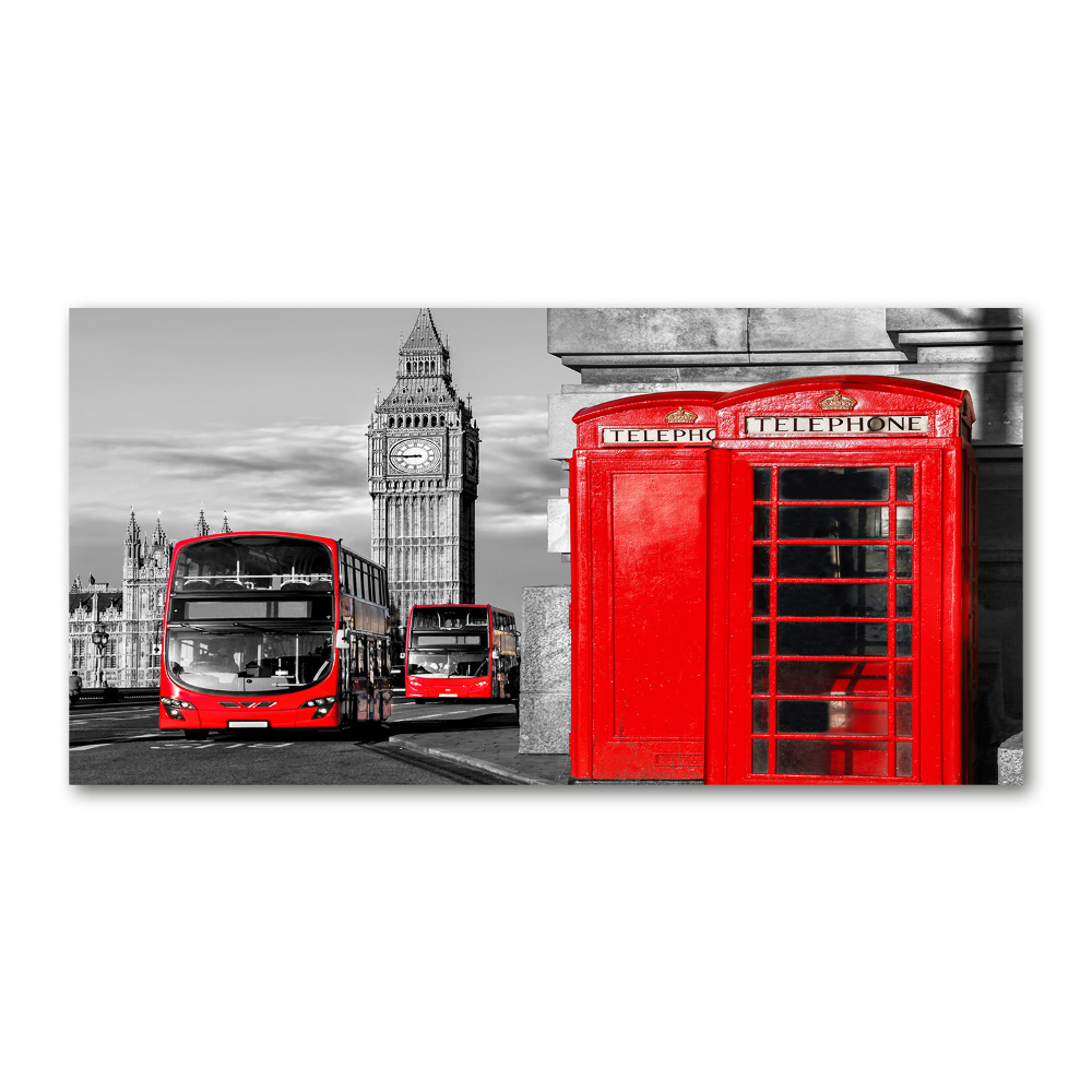 Acrylique tableau Bus rouge