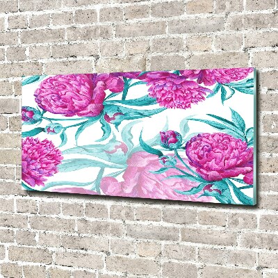 Tableau en acrylique Pivoines roses