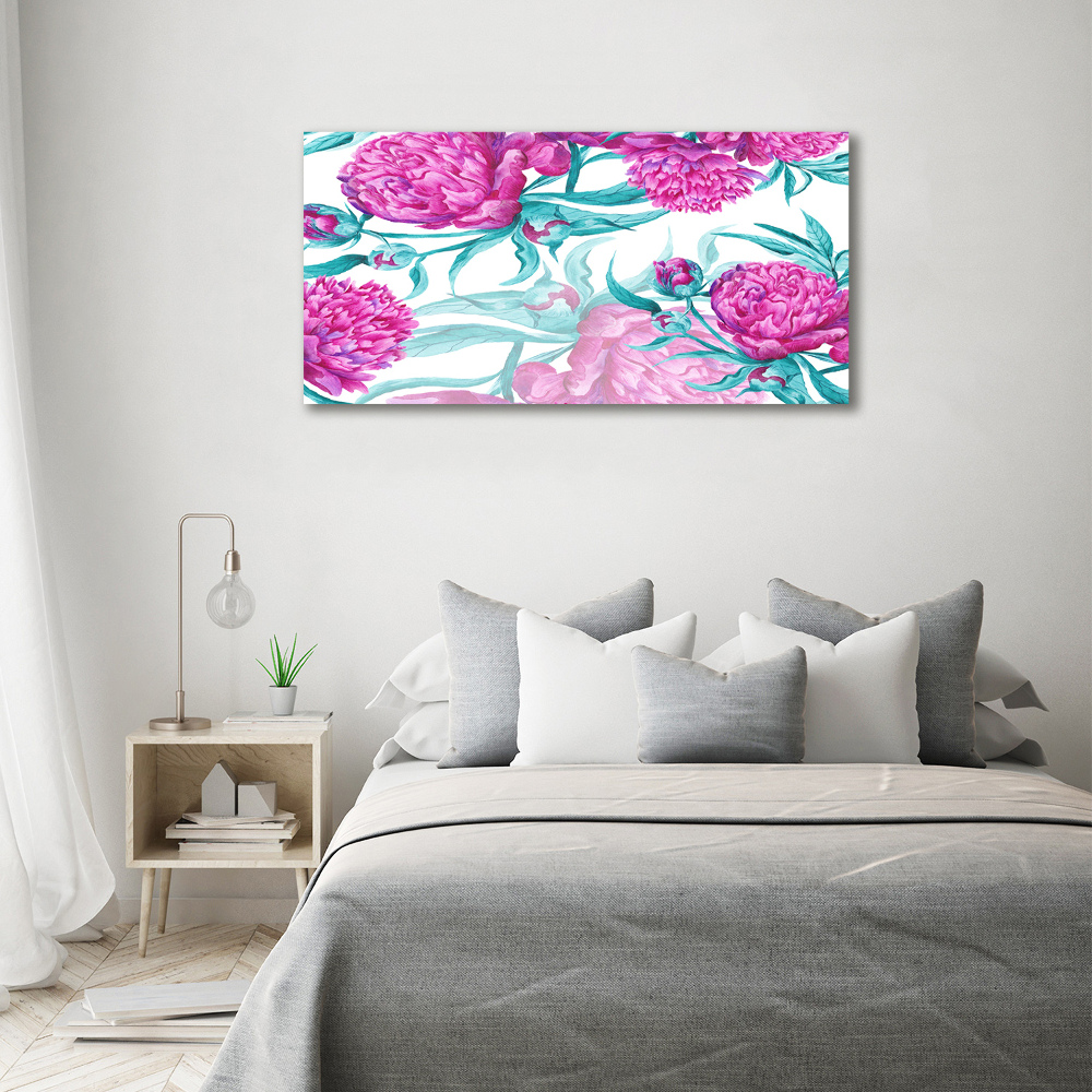 Tableau en acrylique Pivoines roses