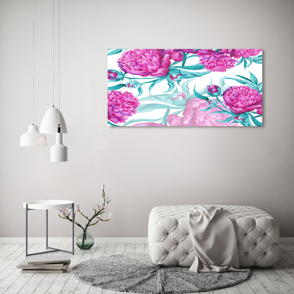 Tableau en acrylique Pivoines roses