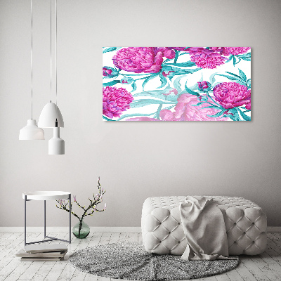 Tableau en acrylique Pivoines roses