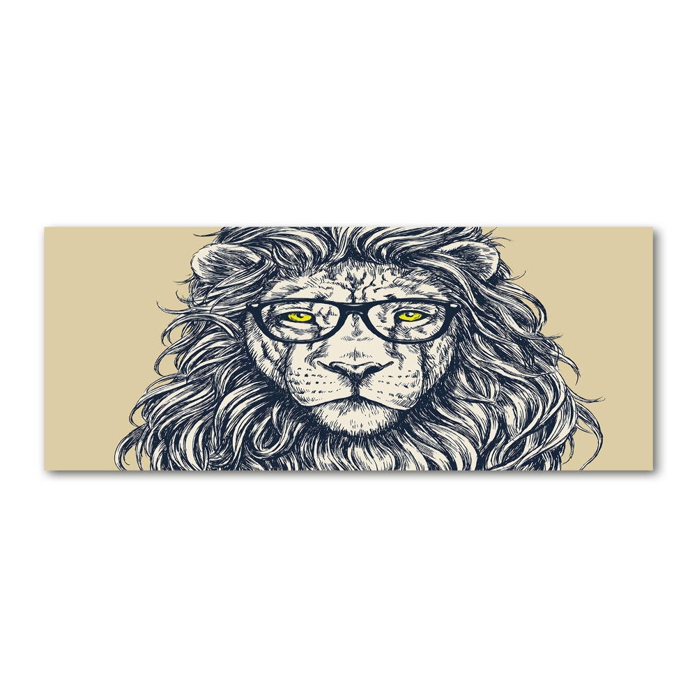 Acrylique tableau Lion hipster