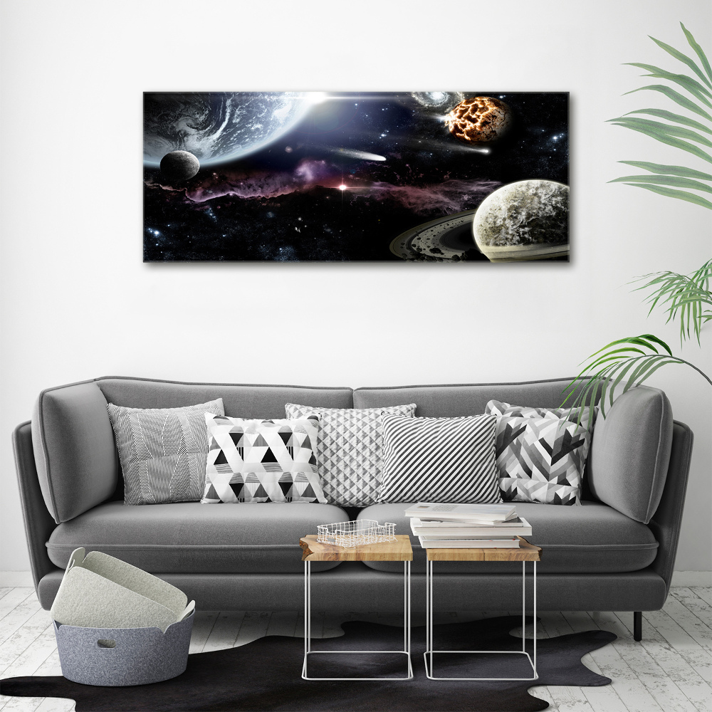 Tableau verre acrylique Galaxie