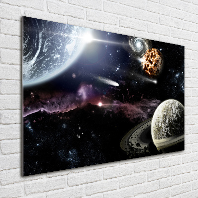 Tableau verre acrylique Galaxie