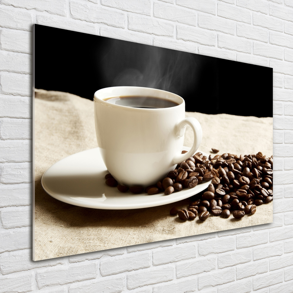 Tableau sur verre acrylique Le café aromatique