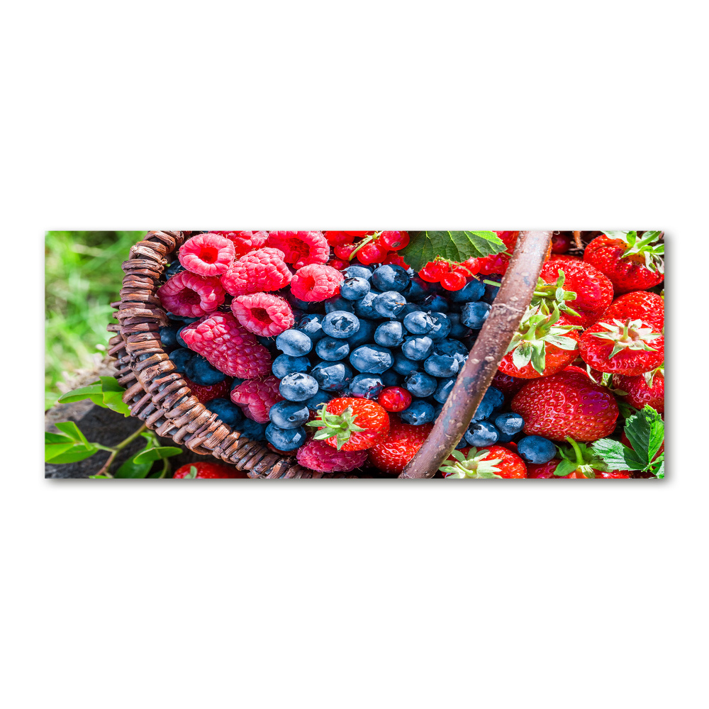 Tableau sur verre acrylique Corbeille de fruits de forêt