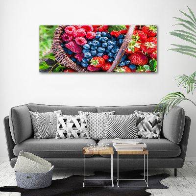 Tableau sur verre acrylique Corbeille de fruits de forêt