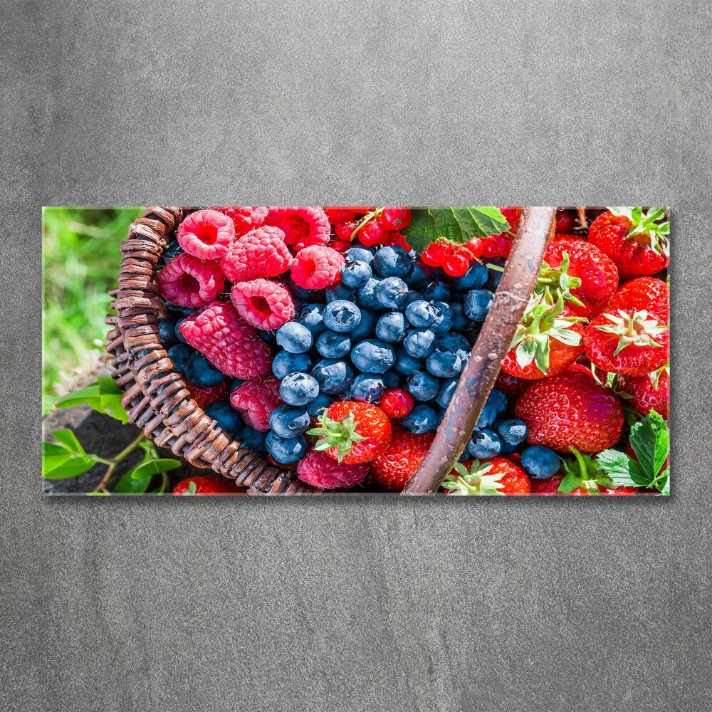 Tableau sur verre acrylique Corbeille de fruits de forêt