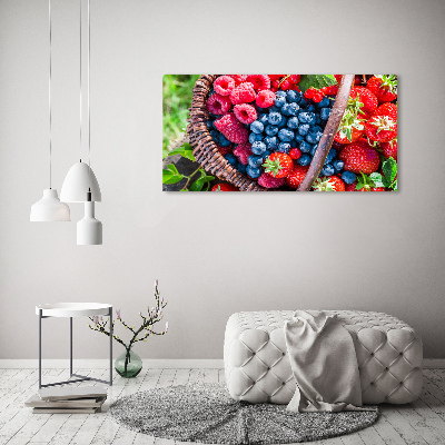 Tableau sur verre acrylique Corbeille de fruits de forêt