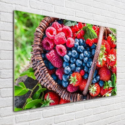 Tableau sur verre acrylique Corbeille de fruits de forêt