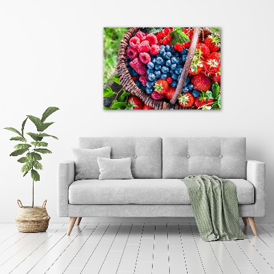 Tableau sur verre acrylique Corbeille de fruits de forêt