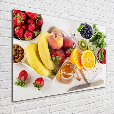 Tableau verre acrylique Fruits et miel