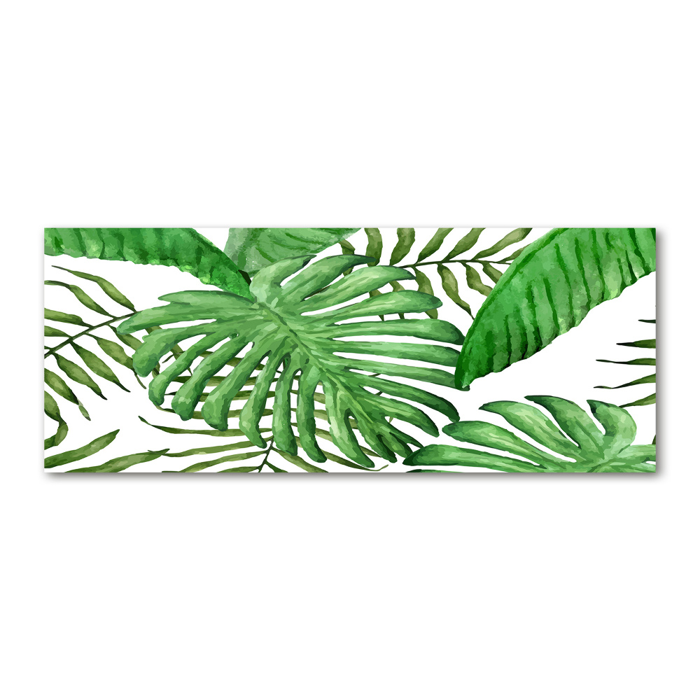 Acrylique tableau Feuilles tropicales vertes