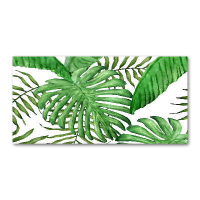 Acrylique tableau Feuilles tropicales vertes