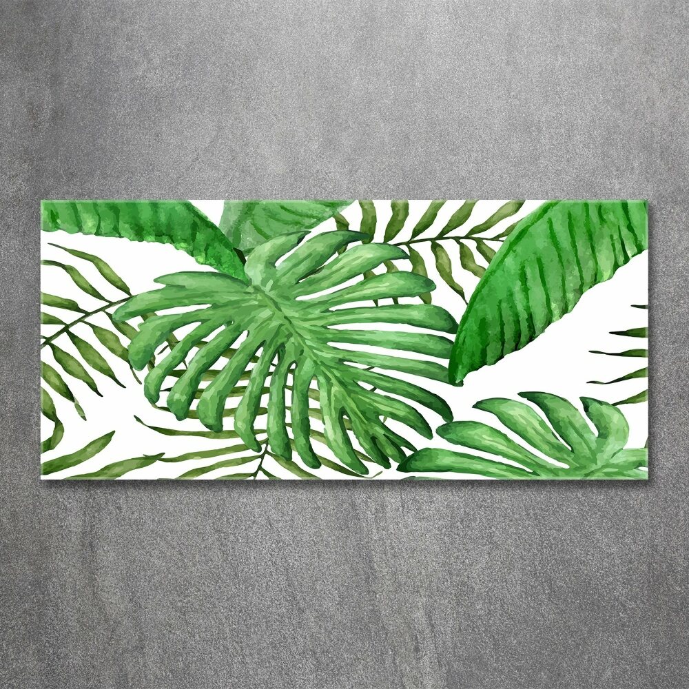 Acrylique tableau Feuilles tropicales vertes