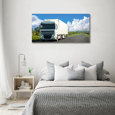 Tableau verre acrylique Camion blanc