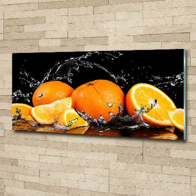 Tableau verre acrylique Oranges et eau