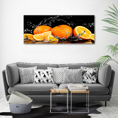 Tableau verre acrylique Oranges et eau