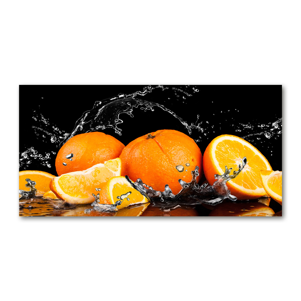 Tableau verre acrylique Oranges et eau