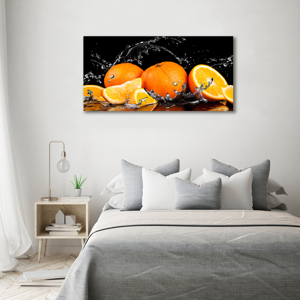 Tableau verre acrylique Oranges et eau