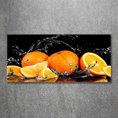 Tableau verre acrylique Oranges et eau