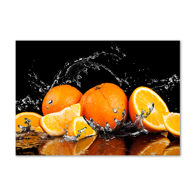 Tableau verre acrylique Oranges et eau