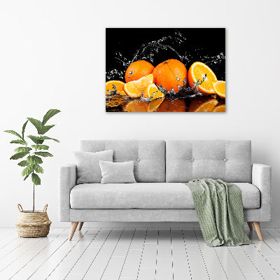 Tableau verre acrylique Oranges et eau