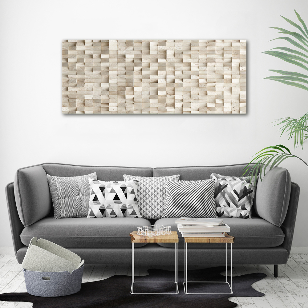 Acrylique tableau Cubes en bois