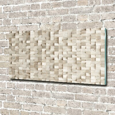 Acrylique tableau Cubes en bois