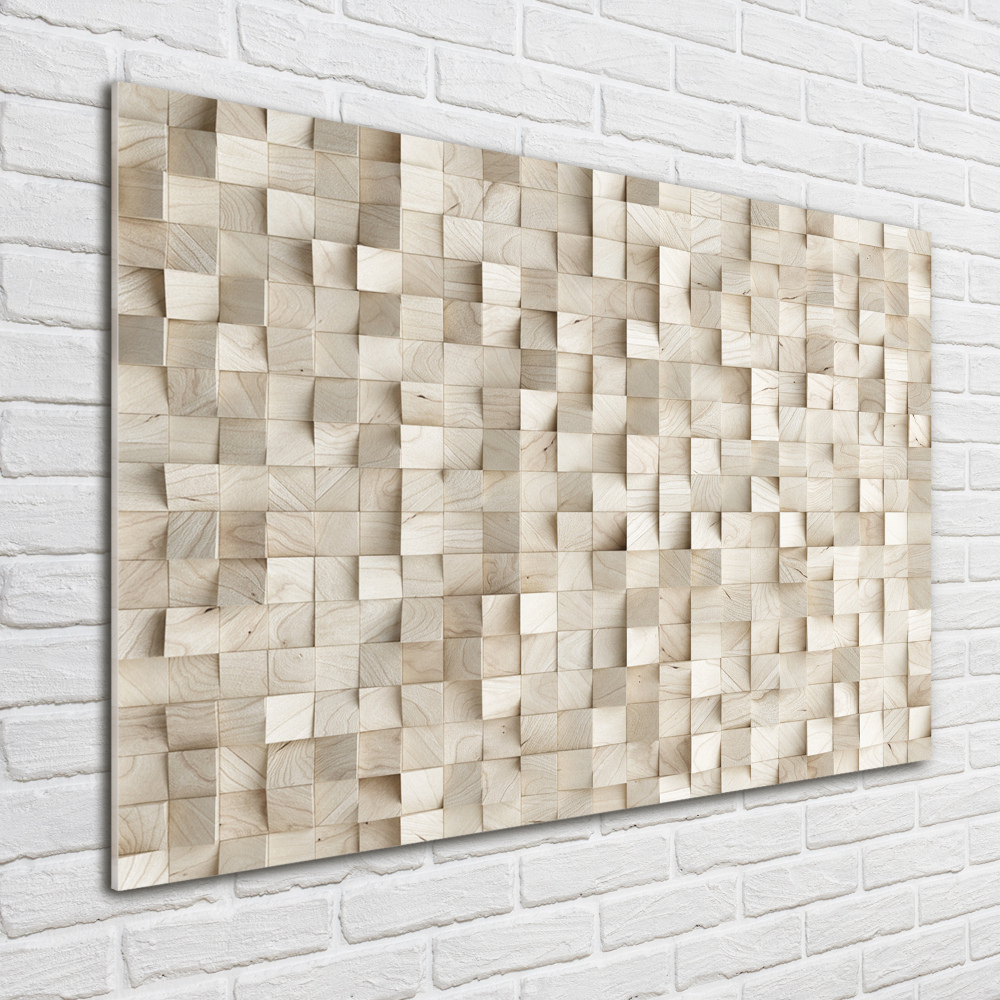 Acrylique tableau Cubes en bois