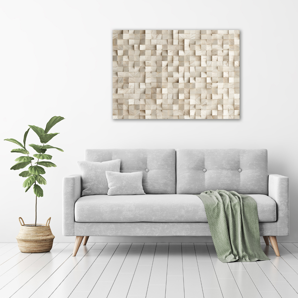 Acrylique tableau Cubes en bois