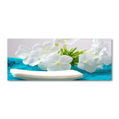 Acrylique tableau Fleurs blanches spa