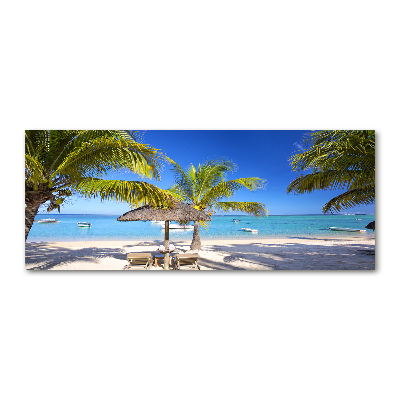 Tableau sur verre acrylique Plage de l'île Maurice