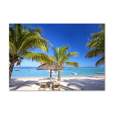 Tableau sur verre acrylique Plage de l'île Maurice