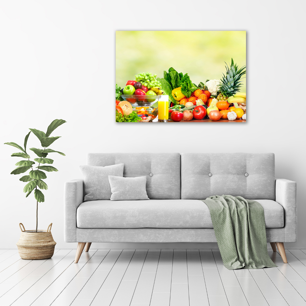 Tableau acrylique Légumes et fruits