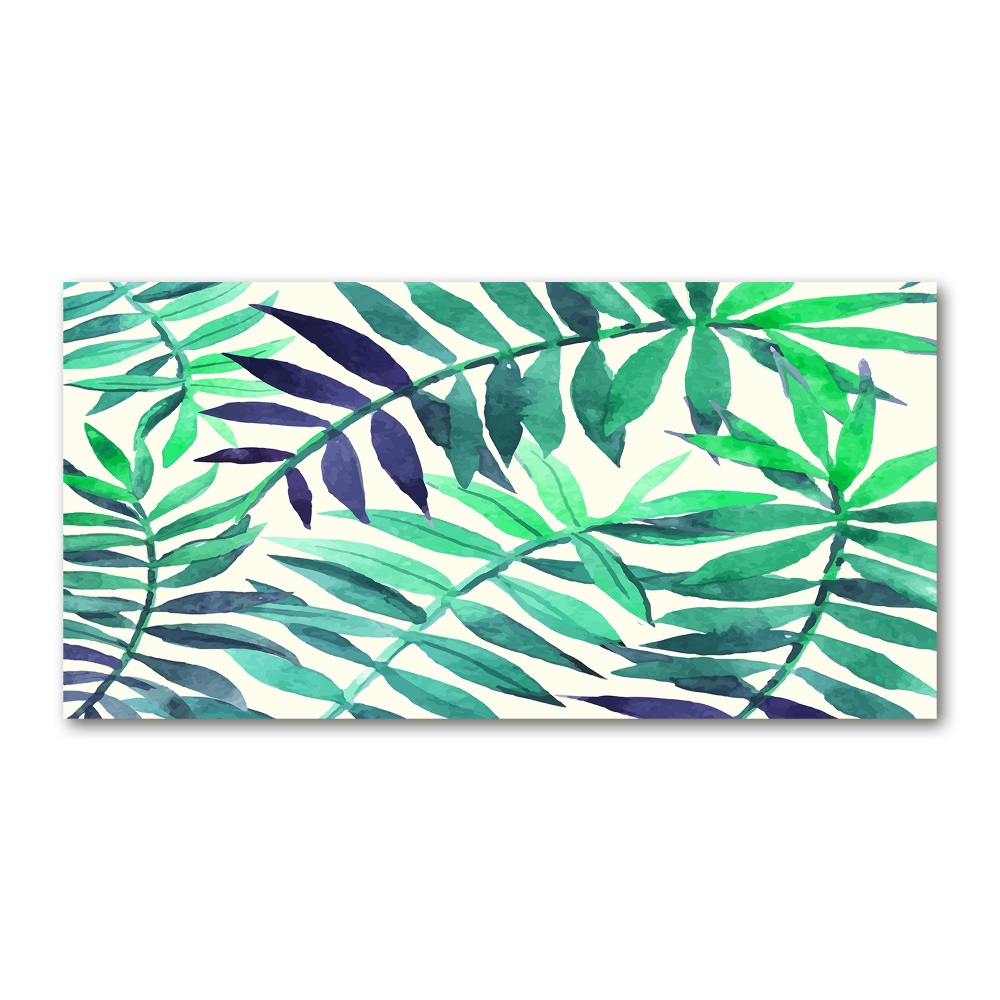 Acrylique tableau Feuilles peintes tropicales