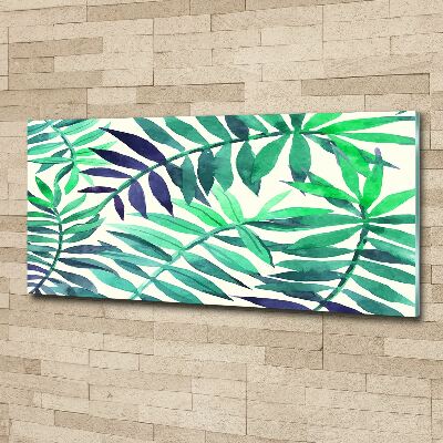 Acrylique tableau Feuilles peintes tropicales