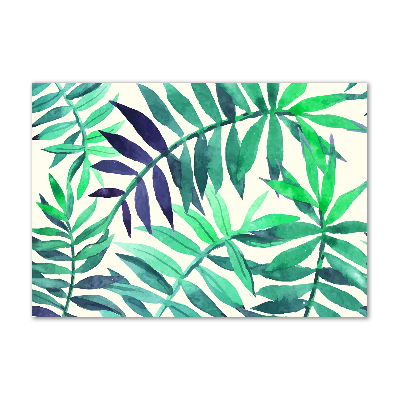 Acrylique tableau Feuilles peintes tropicales