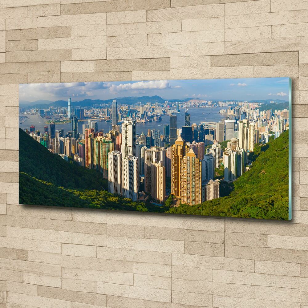 Tableau en acrylique Ligne d'horizon de Hong Kong