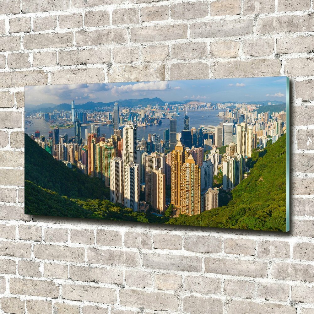 Tableau en acrylique Ligne d'horizon de Hong Kong