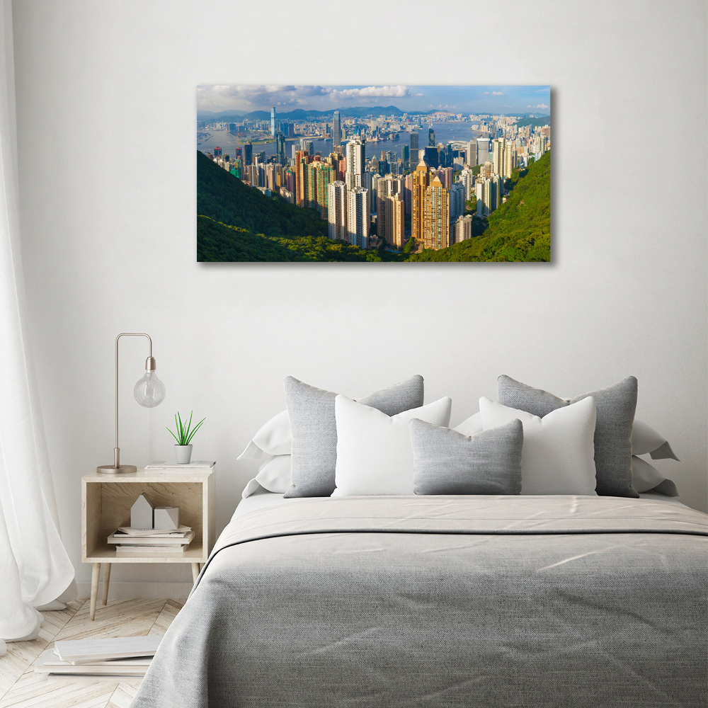 Tableau en acrylique Ligne d'horizon de Hong Kong