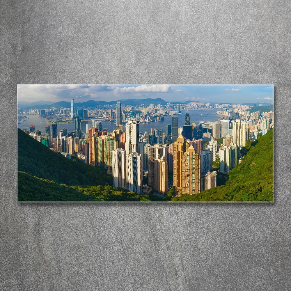 Tableau en acrylique Ligne d'horizon de Hong Kong