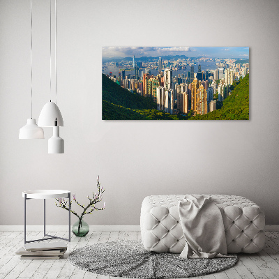 Tableau en acrylique Ligne d'horizon de Hong Kong