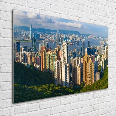 Tableau en acrylique Ligne d'horizon de Hong Kong