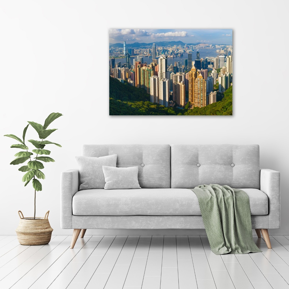 Tableau en acrylique Ligne d'horizon de Hong Kong