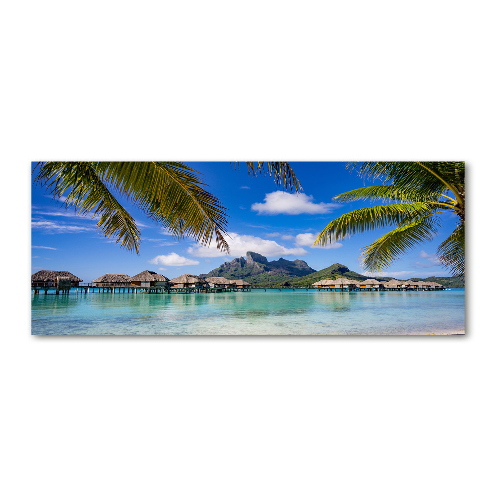 Tableau en acrylique Palmiers à Bora Bora