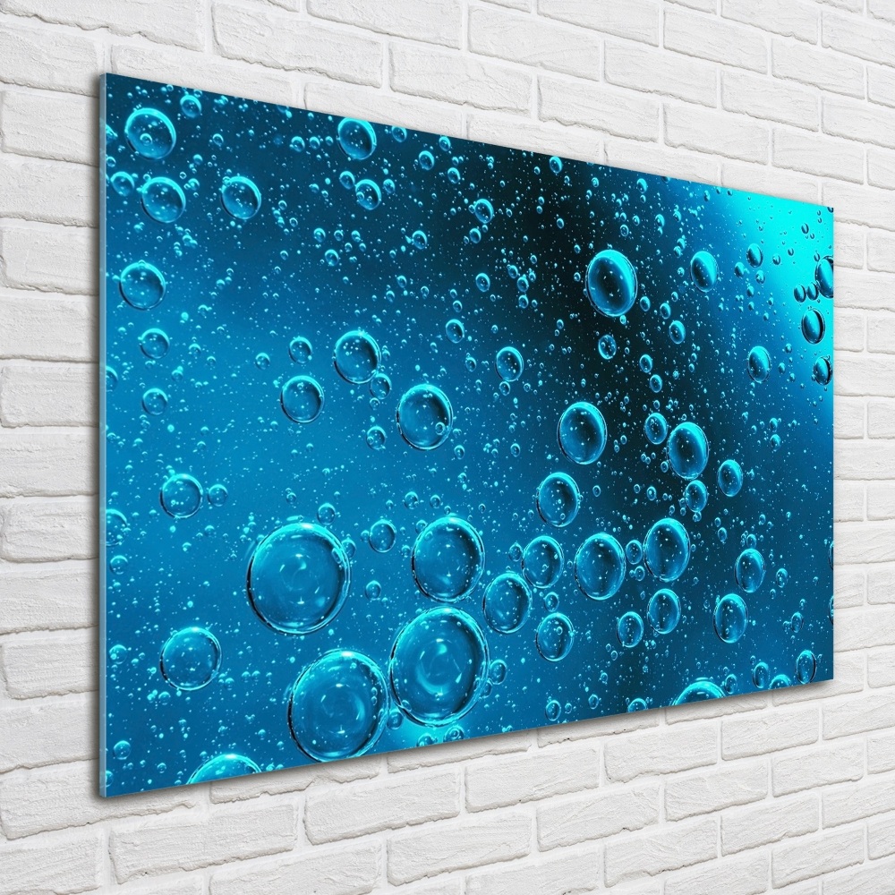 Tableau sur verre acrylique Bulles sous l'eau